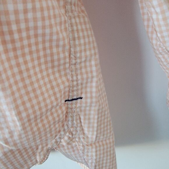 j crew  womens size 10 Relaxed-fit washed cotton poplin shirt in mini gingham - Picture 6 of 8